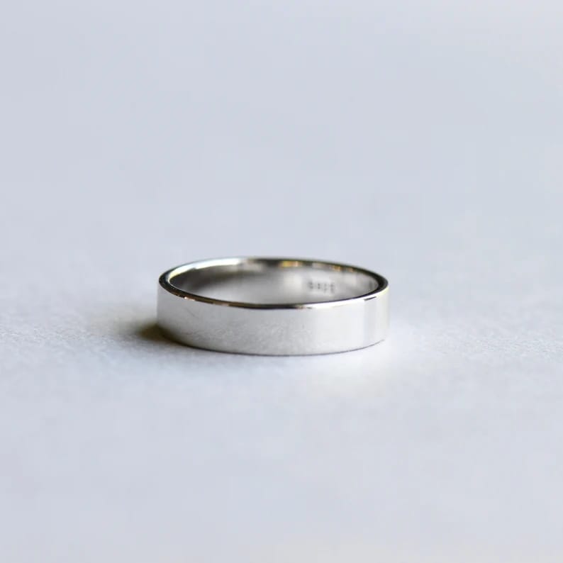 Men’s 925 Sterling Silver Band Ring✨