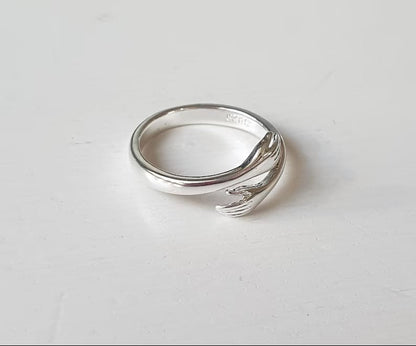 925 Sterling Silver Hug Ring❤️