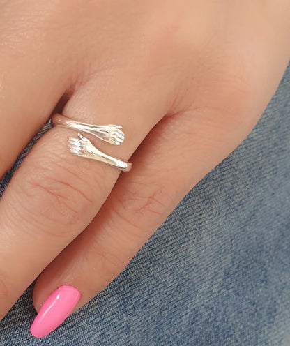 925 Sterling Silver Hug Ring❤️