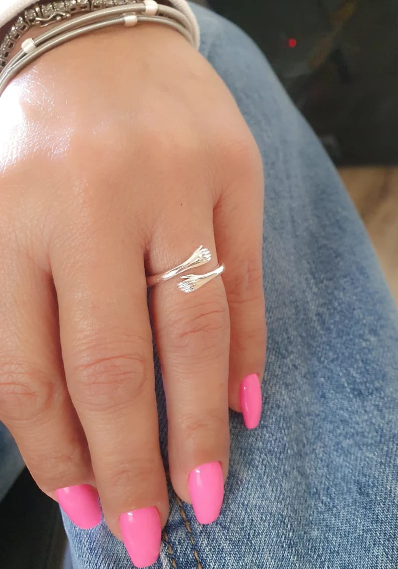 925 Sterling Silver Hug Ring❤️
