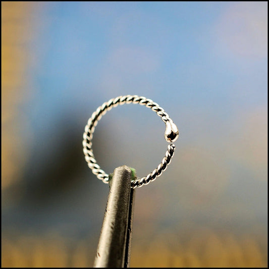 925 Sterling Silver Twisted NoseRing🌟