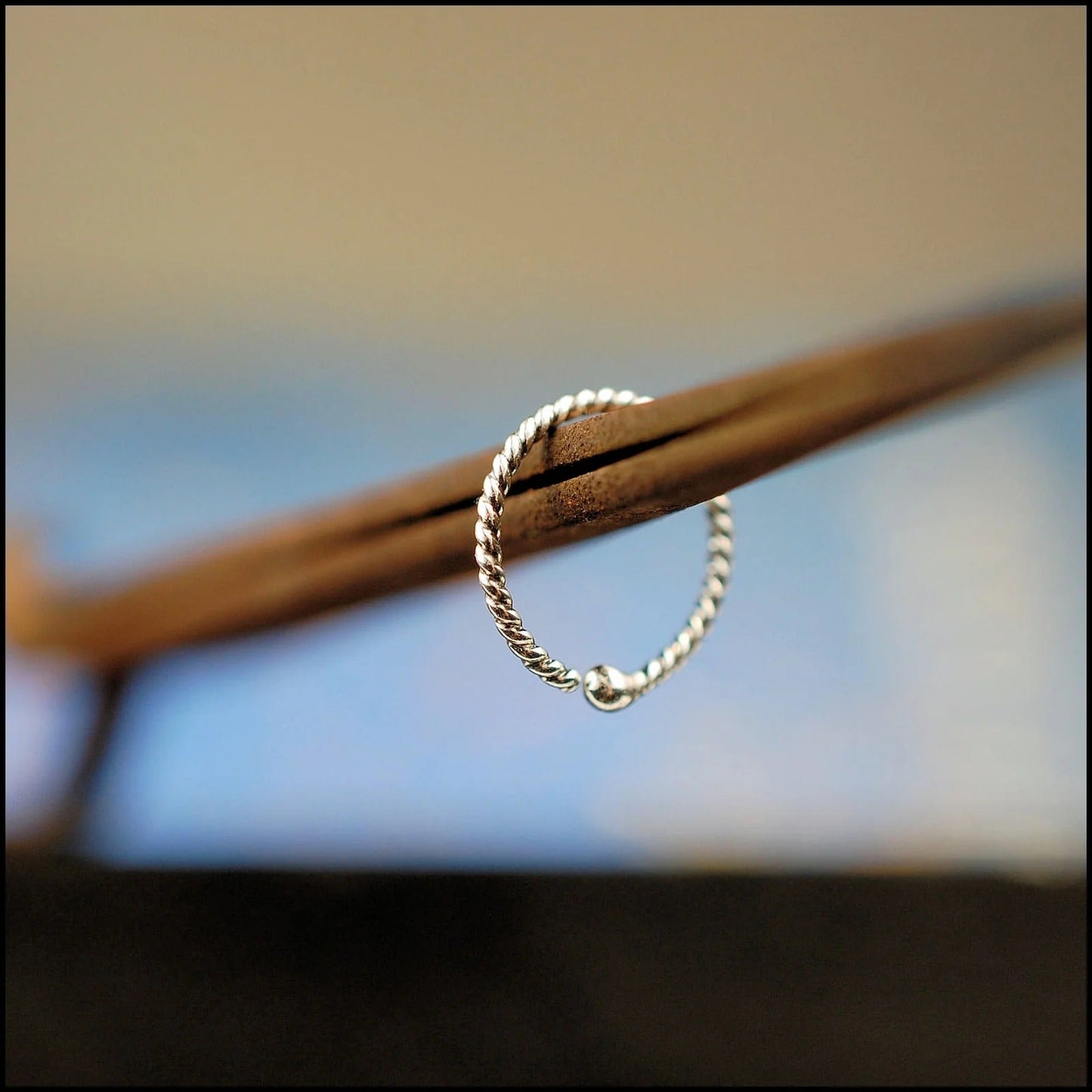 925 Sterling Silver Twisted NoseRing🌟