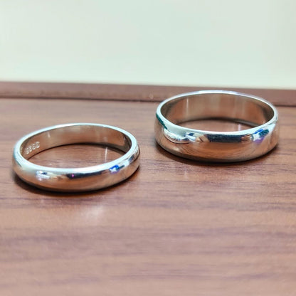 925 Sterling Silver Couple Band Rings❤️