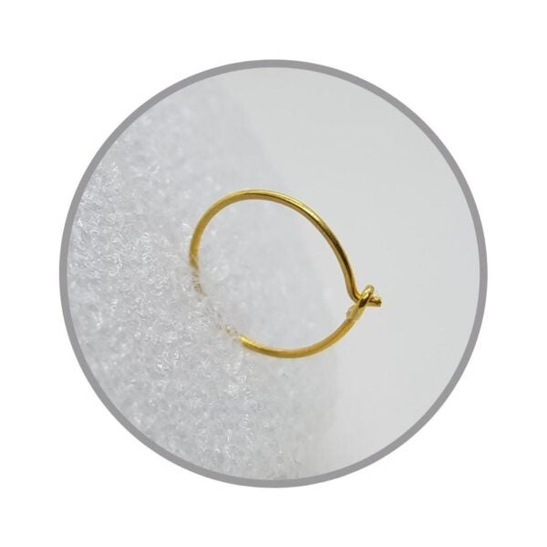 21K Pure Gold Simple NoseRing 💛