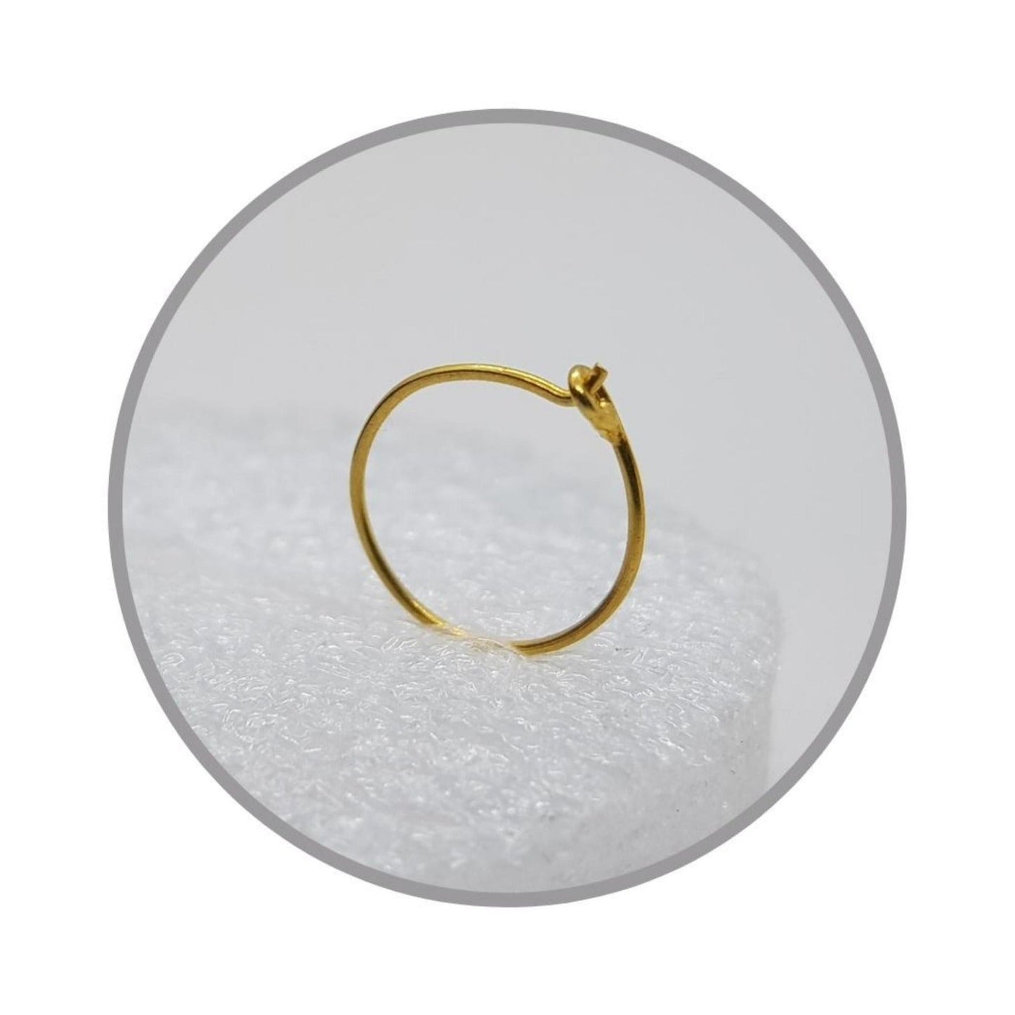 21K Pure Gold Simple NoseRing 💛