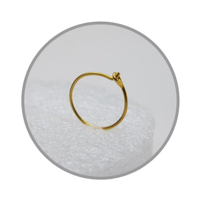 21K Pure Gold Simple NoseRing 💛