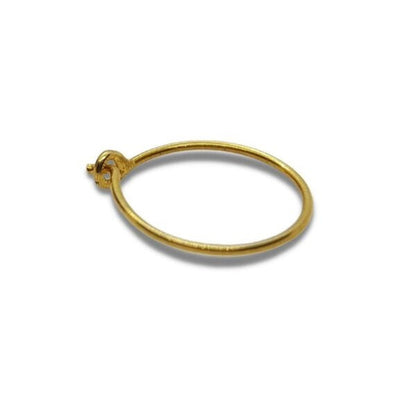21K Pure Gold Simple NoseRing 💛