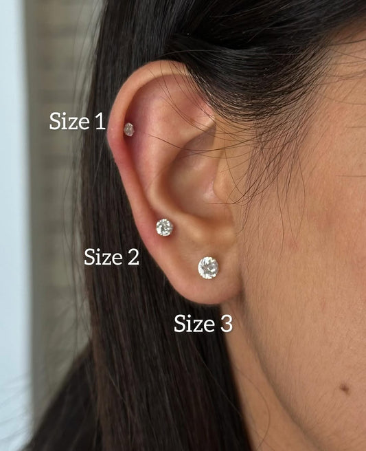 925 Sterling Silver Zircon Earrings✨