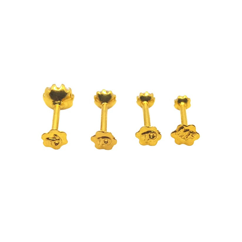 18K Gold Nose Pin in Zircon Stone ✨