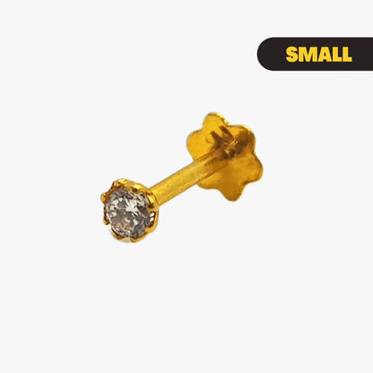 18K Gold Nose Pin in Zircon Stone ✨